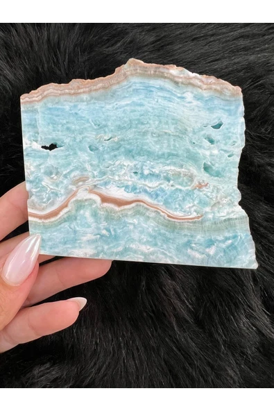 gemsartdeco Amazonit Doğaltaş Plaka - Resim 3