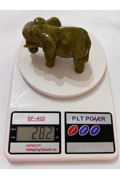 gemsartdeco YEŞİM TAŞI DOĞALTAŞ FİL FİGÜRÜ - Resim 6