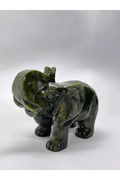 gemsartdeco YEŞİM TAŞI DOĞALTAŞ FİL FİGÜRÜ ürün görseli 1