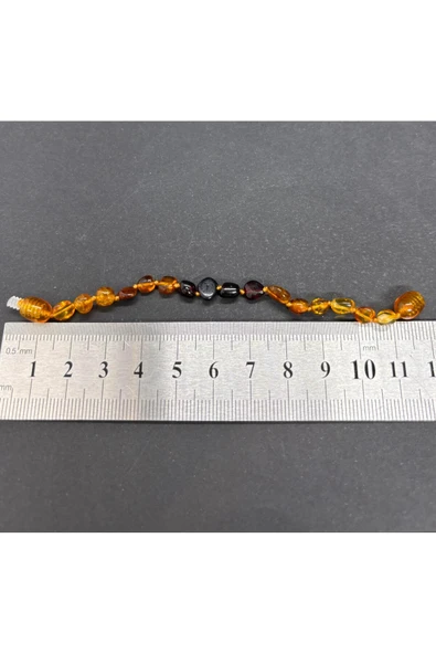 gemsartdeco BEBEK KEHRİBAR AYAK BİLEKLİK - Resim 5