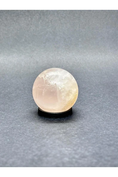 gemsartdeco PEMBE KUVARS KÜRE DOĞALTAŞ - Resim 3