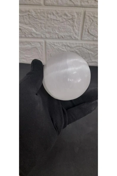 gemsartdeco Selenit Doğaltaş Enerji Temizleyici Çocuk Küresi - Resim 2