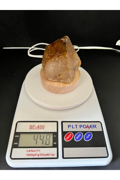 gemsartdeco SİTRİN KUVARS DOĞALTAŞ GECE LAMBASI - Resim 2