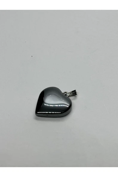 gemsartdeco HEMATİT DOĞALTAŞ KOLYE UCU KALP - Resim 2