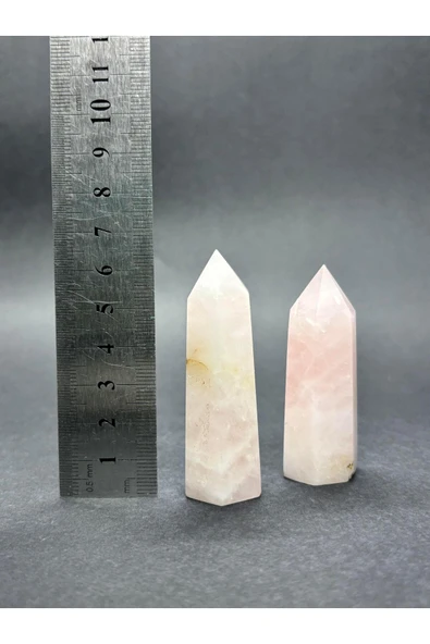 gemsartdeco PEMBE KUVARS KULE DOĞALTAŞ - Resim 5