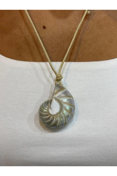 gemsartdeco NATULIS ÇİZGİLİ KOLYE - Resim 6