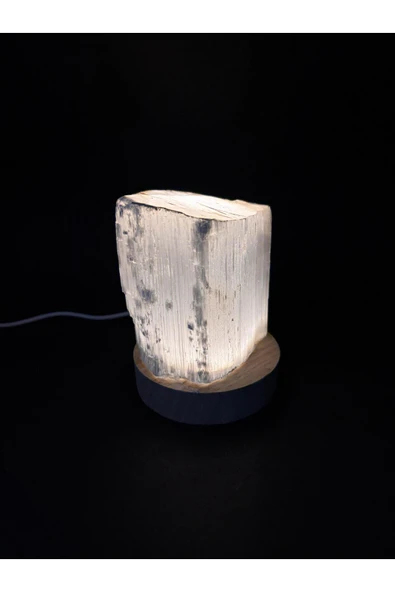 gemsartdeco Selenit Doğaltaş Lamba - Resim 3