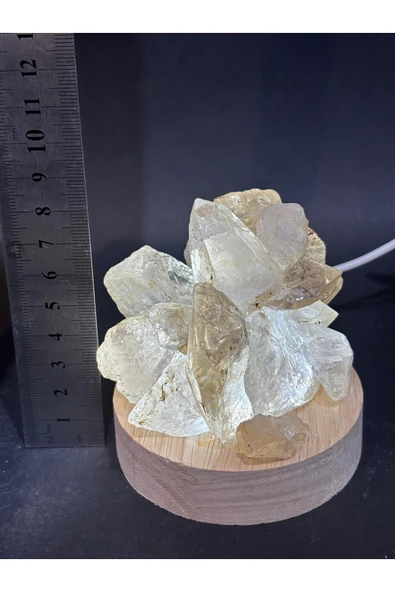 gemsartdeco KÜME KUVARS DOĞALTAŞ LAMBA - Resim 4