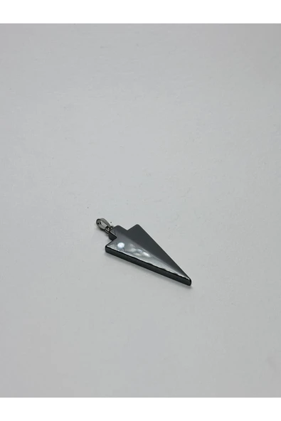 gemsartdeco HEMATİT DOĞALTAŞ KOLYE UCU MIZRAK - Resim 4