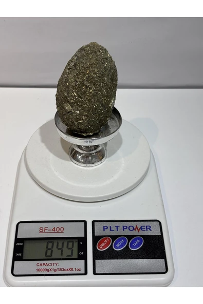 gemsartdeco Pirit Doğaltaş Zenginlik Taşı Stantlı - Resim 3