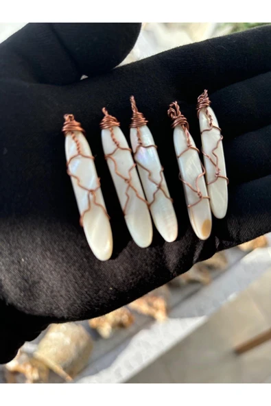 gemsartdeco Sedef Doğaltaş Kolye Ucu - Resim 3