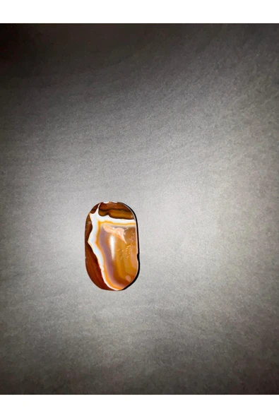 gemsartdeco AÇIK KAHVE AKİK PALMSTONE DOĞALTAŞ - Resim 6