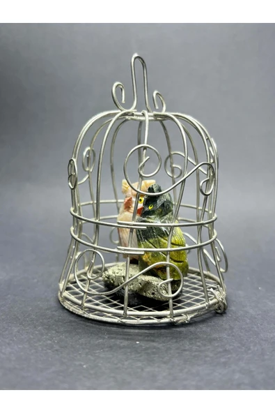 gemsartdeco ÖZEL KAFESLİ ZENGİNLİK DOĞALTAŞ OBJESİ - Resim 3