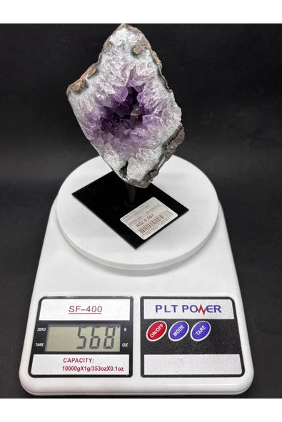 gemsartdeco BREZİLYA AMETİST DOĞALTAŞ SİYAH DEMİR STANTLI - Resim 8