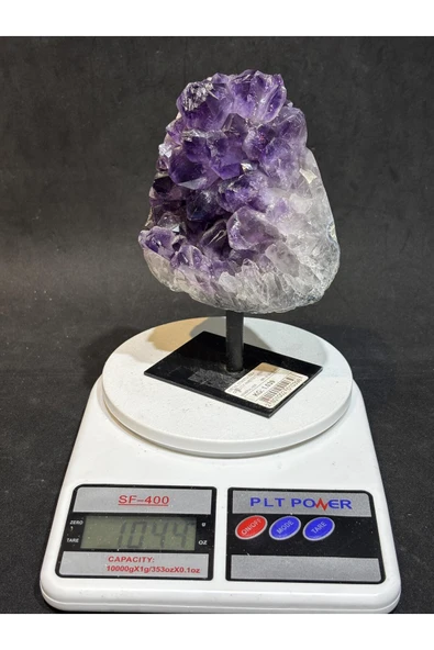 gemsartdeco BREZİLYA AMETİST DOĞALTAŞ SİYAH DEMİR STANTLI ürün görseli