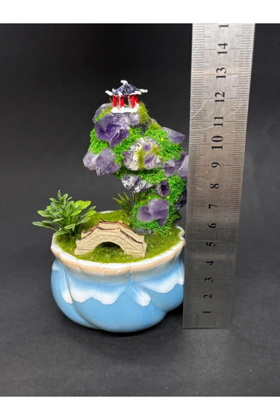 gemsartdeco AMETİST PORSELENLİ DOĞALTAŞ - Resim 4