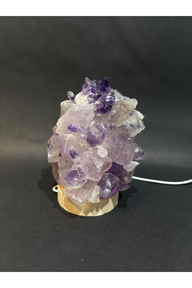 gemsartdeco AMETİST DOĞALTAŞ LAMBA - Resim 5