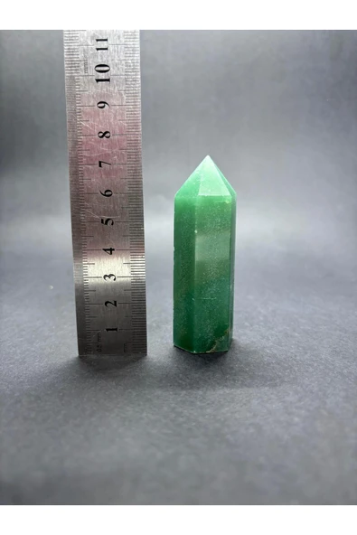 gemsartdeco YEŞİL AVENTURİN ŞANS BEREKET KULE DOĞALTAŞ - Resim 5
