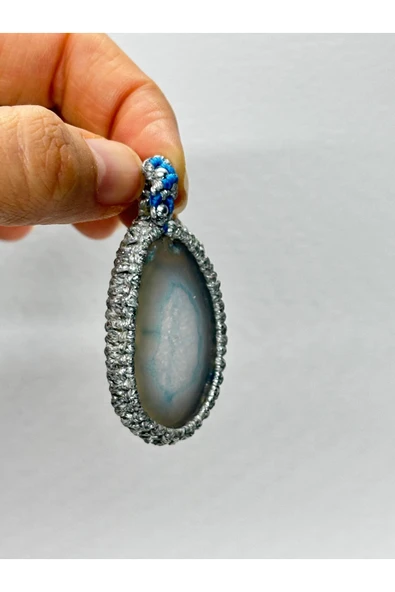 gemsartdeco ENERJİ DÜZENLEYİCİ AKİK KOLYE UCU DERİN - Resim 4