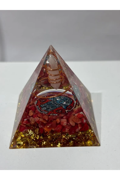 gemsartdeco ÇİLEK KUVARS ENERJİ ORGONİTİ ürün görseli