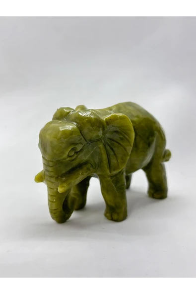 gemsartdeco YEŞİM TAŞI DOĞALTAŞ FİL FİGÜRÜ ürün görseli 1