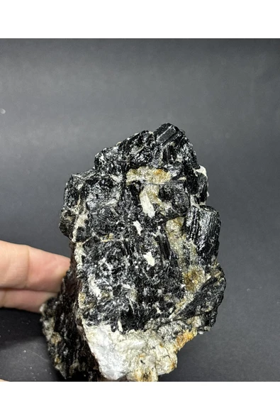 gemsartdeco TURMALİN DOĞALTAŞ NEGATİF ENERJİ KALKANI KÜTLE - Resim 5