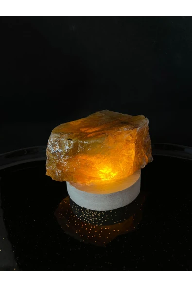gemsartdeco Sitrin Doğaltaş Lamba ürün görseli