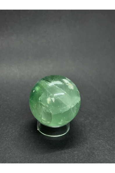 gemsartdeco YEŞİL FLORİT KÜRE DOĞALTAŞ - Resim 3