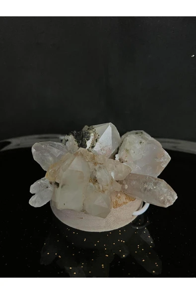 gemsartdeco KÜME KUVARS DOĞALTAŞ LAMBA - Resim 2