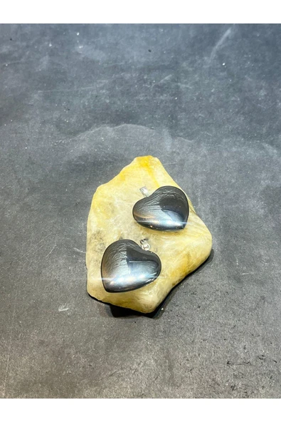 gemsartdeco Hematit Doğaltaş Kalp Kolye - Resim 2