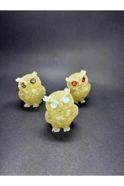 gemsartdeco LİMONLU KUVARS BAYKUŞ ORGONİTİ - Resim 3