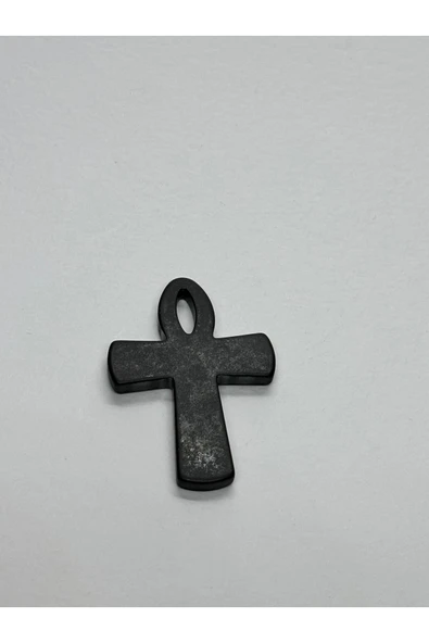 gemsartdeco ŞUNGİT DOĞALTAŞ KOLYE UCU ÖZGÜRLÜK ANAHTARI - Resim 2