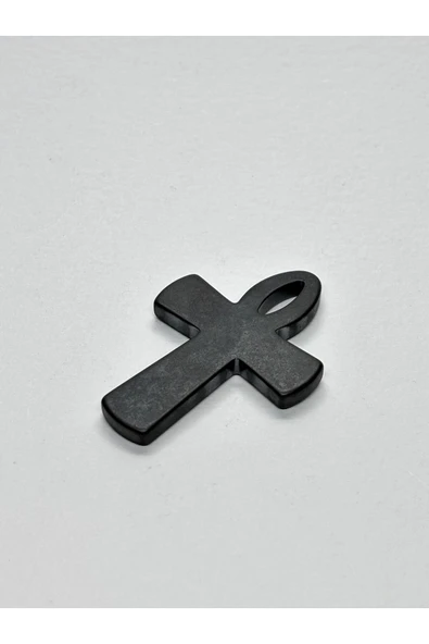 gemsartdeco ŞUNGİT DOĞALTAŞ KOLYE UCU ÖZGÜRLÜK ANAHTARI ürün görseli