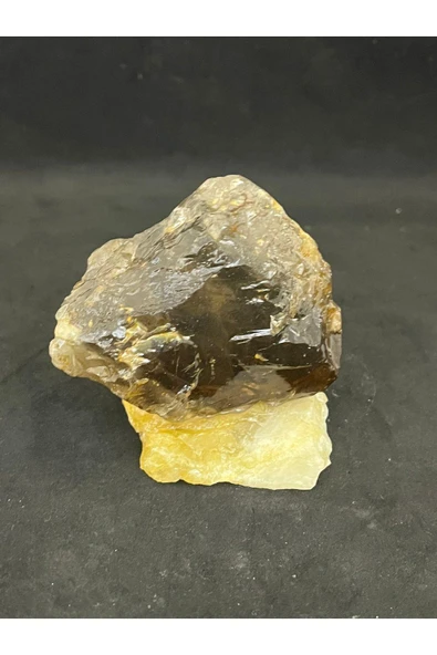 gemsartdeco Sitrin - Dumanlı Kuvars Stantlı Doğaltaş - Resim 4