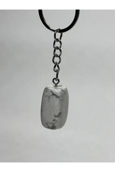 gemsartdeco HAVLİT DOĞALTAŞ ANAHTARLIK CHARM PRİZMA ürün görseli 1