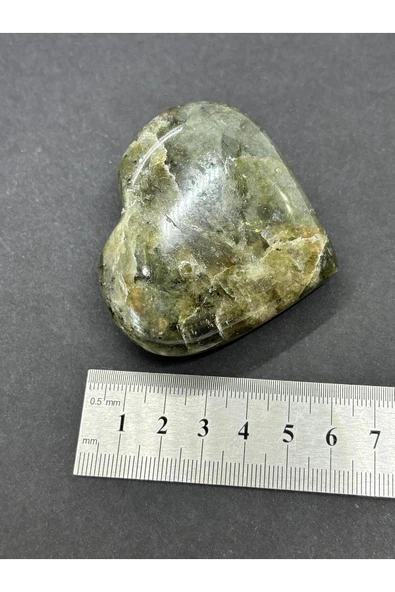 gemsartdeco LABRADORİT KALP PALMSTONE DOĞALTAŞ(BÜYÜK) - Resim 6