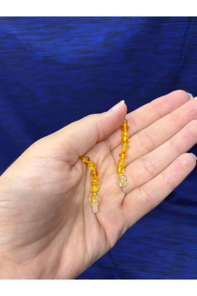 gemsartdeco KEHRİBAR KOLYE FAVORİ MODEL BEBEK - Resim 4