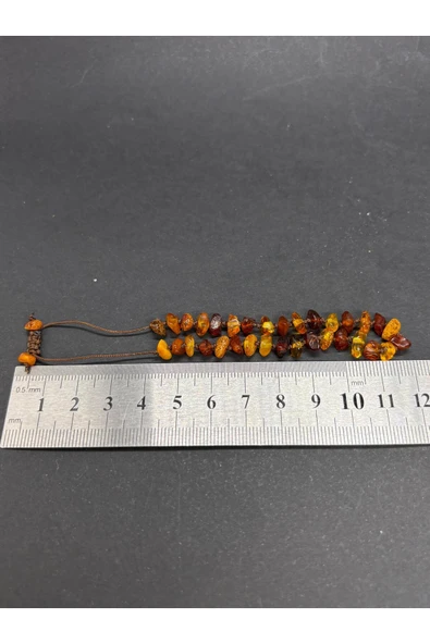 gemsartdeco BEBEK KEHRİBAR İPLİ BİLEKLİK - Resim 6