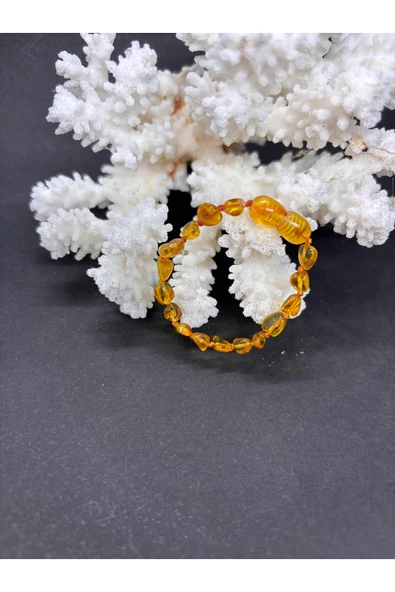 gemsartdeco BEBEK KEHRİBAR BİLEKLİK-AYAKLIK - Resim 2