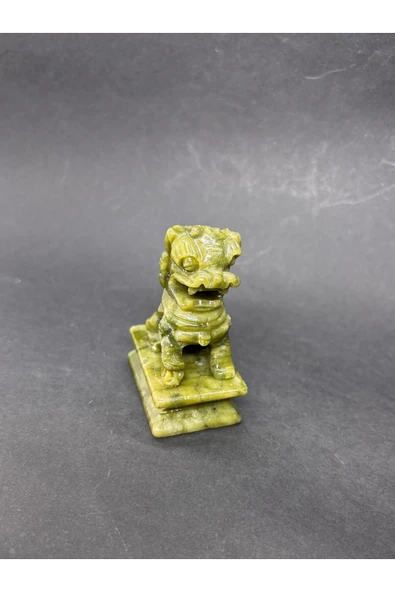 gemsartdeco Yeşim Doğaltaş Fengshui Ejderha - Resim 3