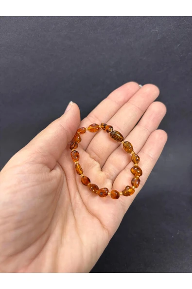 gemsartdeco BEBEK-ÇOCUK KEHRİBAR BİLEKLİK - Resim 3