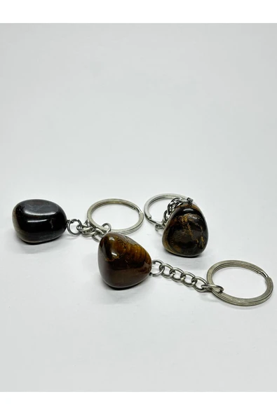 gemsartdeco KAPLANGÖZÜ DOĞALTAŞ CESARET ANAHTARLIK CHARM - Resim 3