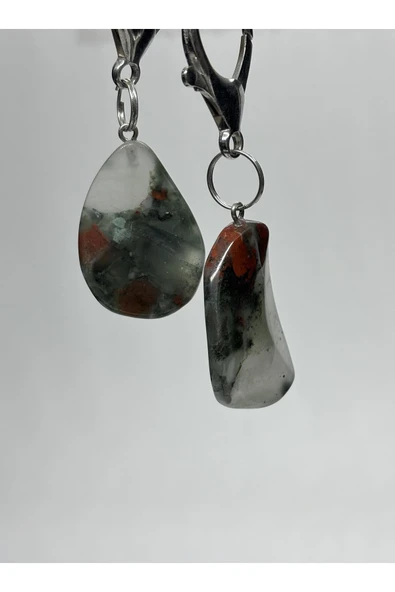 gemsartdeco KAN TAŞI DOĞALTAŞ ANAHTARLIK CHARM DAMLA - Resim 2