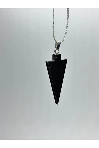 gemsartdeco HEMATİT DOĞALTAŞ KOLYE UCU MIZRAK - Resim 3