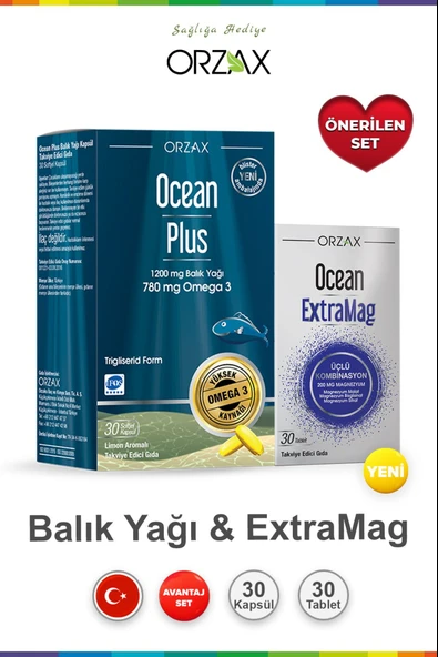Ocean Plus 30 Kapsül & Ocean ExtraMag 30 Tablet ürün görseli