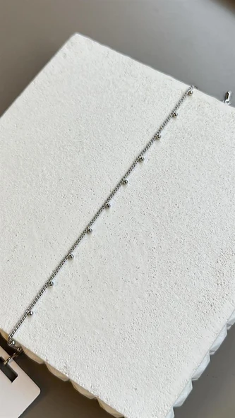 Boncuklu Yıldız Bileklik - Gümüş - Resim 2