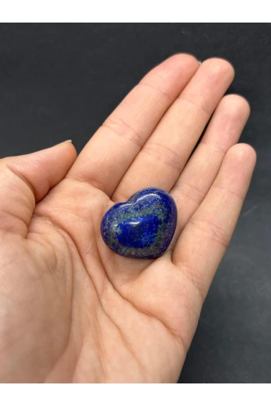 gemsartdeco LAPİS LAZULİ KALP PALMSTONE DOĞALTAŞ - Resim 2