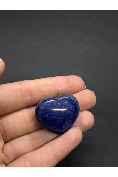 gemsartdeco LAPİS LAZULİ KALP PALMSTONE DOĞALTAŞ - Resim 4