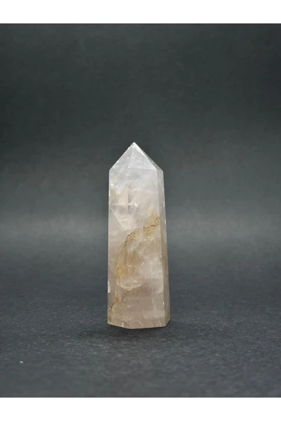 gemsartdeco PEMBE KUVARS KULE DOĞALTAŞ - Resim 4