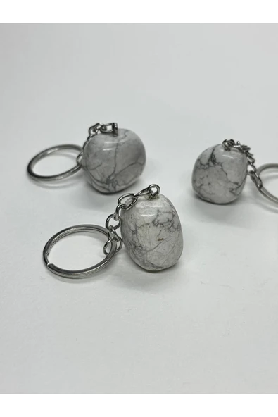 gemsartdeco HAVLİT DOĞALTAŞ ANAHTARLIK CHARM - Resim 2